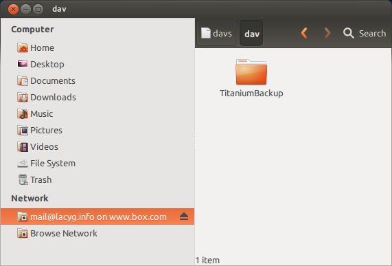 Box.com csatlakozás Ubunturól